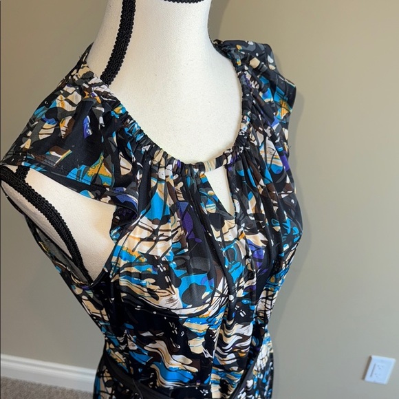 George Blue and Black Midi Sundress - Picture 4 of 10